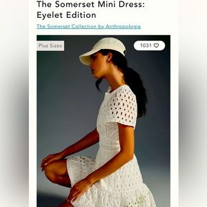 NWT Anthropologie white eyelet somerset dress size large